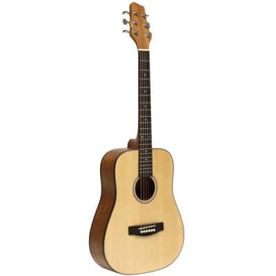ACOUSTIC DREADNOUGHT TRAVEL GUITAR, SPRUCE, NATURAL FINISH
