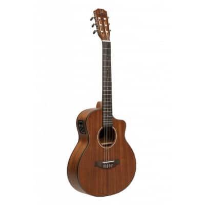 JN GUITARS GUITARE CLASSIQUE ÉLECTRO-ACOUSTIQUE À TABLE EN SAPELLI, SÉRIE OLOROSO