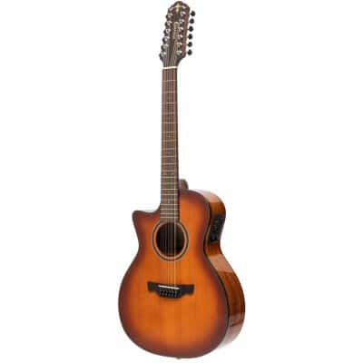 ABLE SERIES 630, CUTAWAY ORCHESTRA ELECTRIC-ACOUSTIC GUITAR WITH SOLID CEDAR TOP WITH 12 STRINGS LH