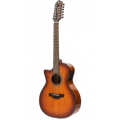 Able Series 630, Cutaway Orchestra Electric-Acoustic Guitar With Solid Cedar Top With 12 Strings Lh