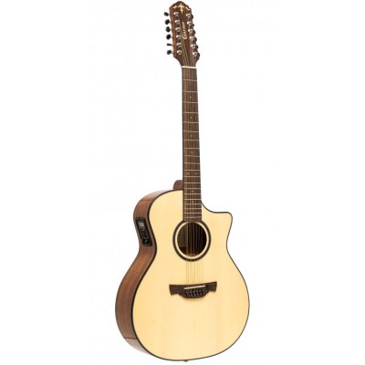 ABLE SERIES 600, CUTAWAY GRAND AUDITORIUM ELECTRIC-ACOUSTIC GUITAR WITH SOLID SPRUCE TOP, 12 STRINGS