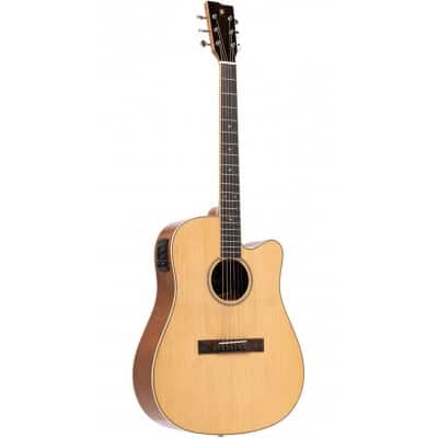 DREADNOUGHT CUTAWAY ACOUSTIC-ELECTRIC GUITAR WITH SPRUCE TOP, 45 SERIES