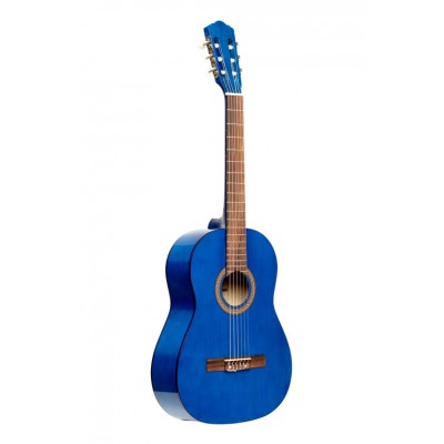 Stagg Guitare Classique 3/4 Avec Table En Tilleul, Bleue