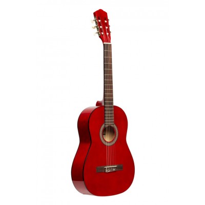 Stagg Guitare Classique 3/4 Avec Table En Tilleul, Rouge