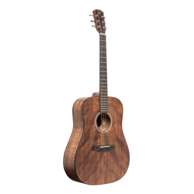 Jn Guitars Guitare Acoustique Dreadnought Avec Table En Acajou Massif, Série Dovern