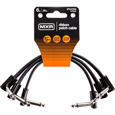 MXR CABLES SLIM JACK PATCH 15CM, PACK OF 3