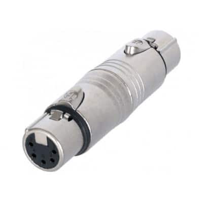 AUDIO CONNECTORS ACCESSORIES XLR CIRCULAR ADAPTERS 5-PIN FEMALE FEMALE ADAPTOR