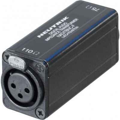 CONNECTEURS AUDIO ACCESSOIRES TRANSFORMATEURS D'IMPEDANCE AES/EBU XLR 3 PLES FEM. /