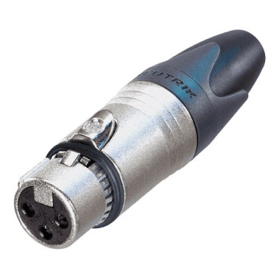 Connecteurs Audio Fiches XLR XX 3 Ples Femelle Noire. Contacts Or