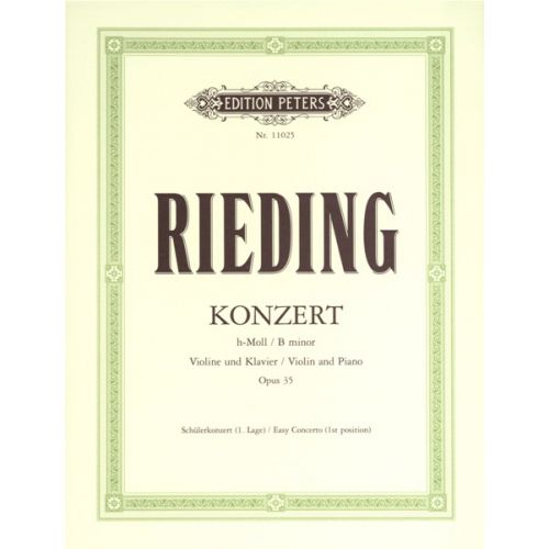 RIEDING O. - VIOLIN CONCERTO IN B MINOR OP.35 - VIOLIN AND PIANO