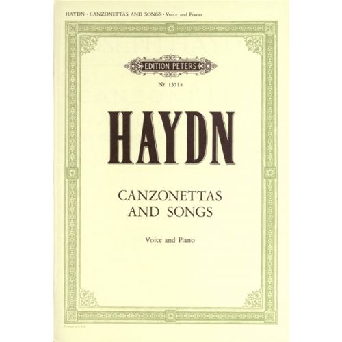 HAYDN JOSEPH - 35 CANZONETTAS AND SONGS INCLUDING 14 ENGLISH POEMS (LANDSHOFF) - VOICE AND PIANO
