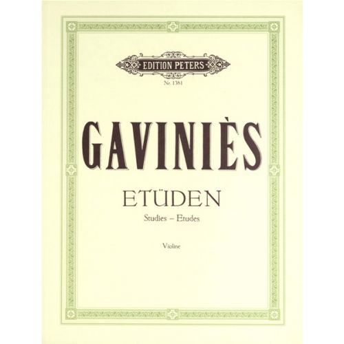 EDITION PETERS GAVINIES PIERRE - 24 ETUDES 
