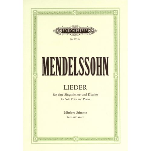 MENDELSSOHN FELIX - COMPLETE SONGS - VOICE AND PIANO (PAR 10 MINIMUM)