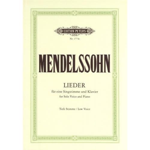 MENDELSSOHN FELIX - COMPLETE SONGS - VOICE AND PIANO (PER 10 MINIMUM)