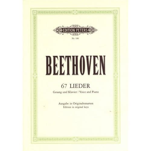 BEETHOVEN LUDWIG VAN - COMPLETE SONGS - VOICE AND PIANO (PER 10 MINIMUM)