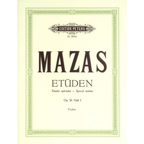 EDITION PETERS MAZAS JACQUES-FEREOL - STUDIES OP.36 VOL.1: 