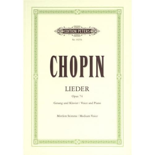 CHOPIN FRÃ‰DÃ‰RIC - 16 POLISH SONGS - VOICE AND PIANO (PER 10 MINIMUM)