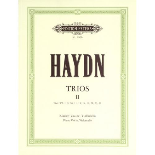 EDITION PETERS HAYDN FRANZ JOSEPH - PIANO TRIOS VOL 2 - VIOLIN, CELLO AND PIANO