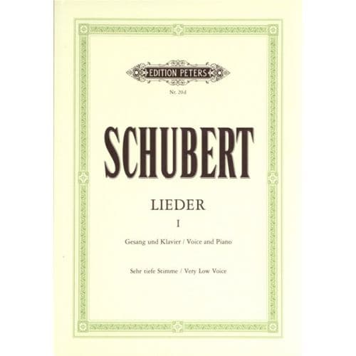 SCHUBERT FRANZ - SONGS VOL.I: 92 SONGS - VOICE AND PIANO (PER 10 MINIMUM)