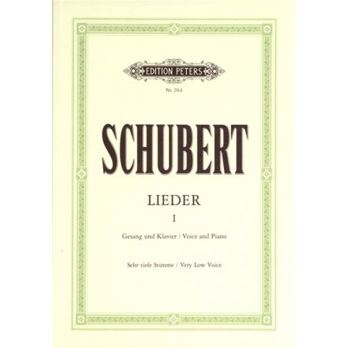 SCHUBERT FRANZ - SONGS VOL.I: 92 SONGS - VOICE AND PIANO (PAR 10 MINIMUM)