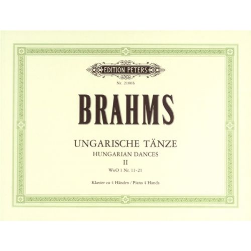 BRAHMS JOHANNES - HUNGARIAN DANCES VOL.II - PIANO 4 HANDS