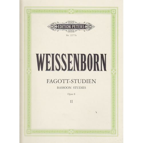 EDITION PETERS WEISSENBORN - ETUDES POUR BASSON OP.8 VOL.2