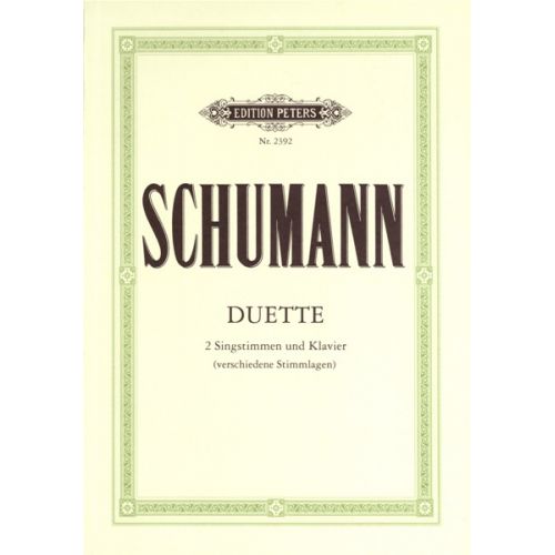 SCHUMANN ROBERT - 34 VOCAL DUETS - VOCAL DUETS/TRIOS (PER 10 MINIMUM)