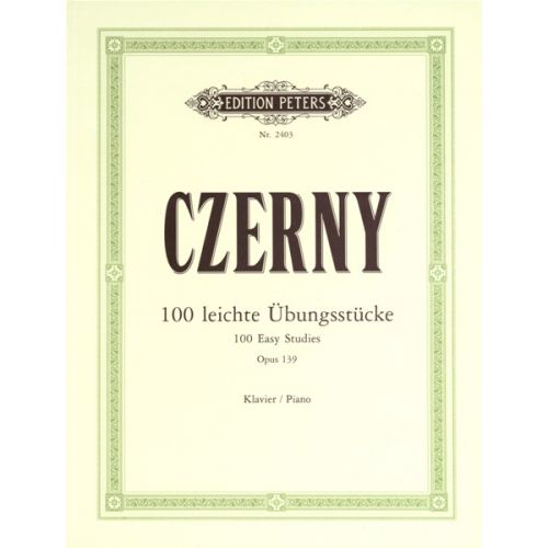 EDITION PETERS Czerny Carl - 100 Easy Progressive Pieces Without Octaves Op.139 - Piano
