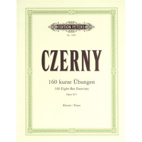 EDITION PETERS CZERNY CARL - 160 EIGHT-BAR EXERCISES OP.821 - PIANO