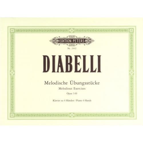 DIABELLI ANTON - MELODIC EXERCISES OP.149 - PIANO 4 HANDS