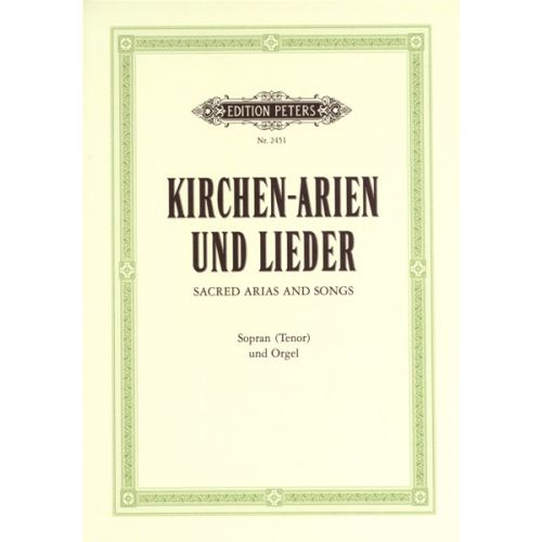 EDITION PETERS SACRED ARIAS AND SONGS - VOICE AND PIANO (PER 10 MINIMUM)
