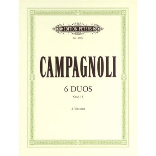 CAMPAGNOLI BARTOLOMMEO - 6 PROGRESSIVE DUETS OP.14 - VIOLIN DUETS