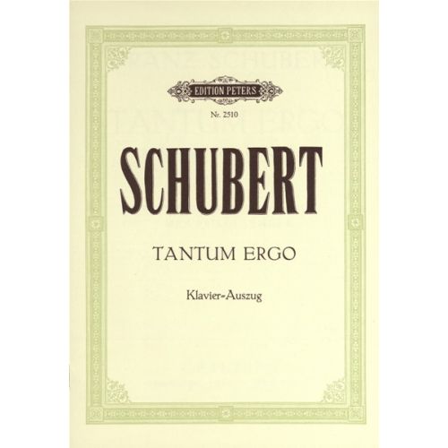 EDITION PETERS SCHUBERT FRANZ - TANTUM ERGO D952 - MIXED CHOIR (PAR 10 MINIMUM)