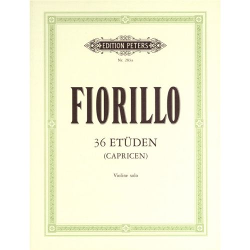 EDITION PETERS FIORILLO FEDERIGO - 36 STUDIES (CAPRICES) - VIOLIN