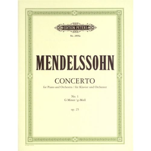 EDITION PETERS MENDELSSOHN FELIX - PIANO CONCERTO NO.1 IN G MIN OP.25 - 2 PIANOS