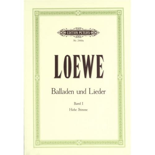 LOEWE CARL - 15 BALLADS AND SONGS VOL.1 - VOICE AND PIANO (PAR 10 MINIMUM)