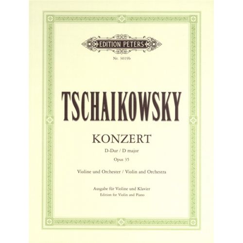 TCHAIKOVSKY PYOTR ILYICH - CONCERTO IN D OP.35 - VIOLIN AND PIANO