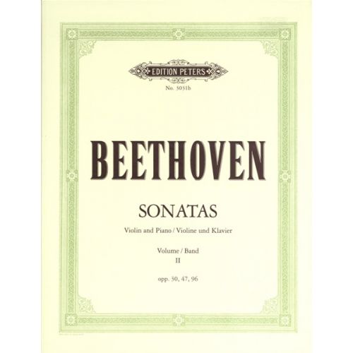 EDITION PETERS BEETHOVEN LUDWIG VAN - SONATAS, COMPLETE VOL.2 - VIOLIN AND PIANO