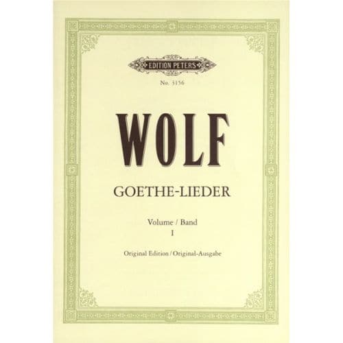 WOLF HUGO - GOETHE-LIEDER: 51 SONGS VOL.1 - VOICE AND PIANO (PER 10 MINIMUM)