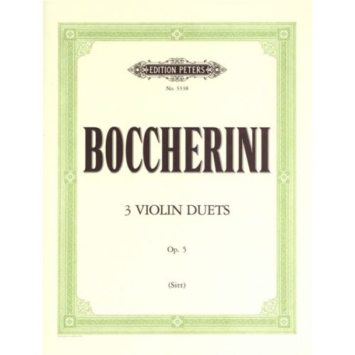 BOCCHERINI LUIGI - 3 DUETS OP.5 - VIOLIN DUETS