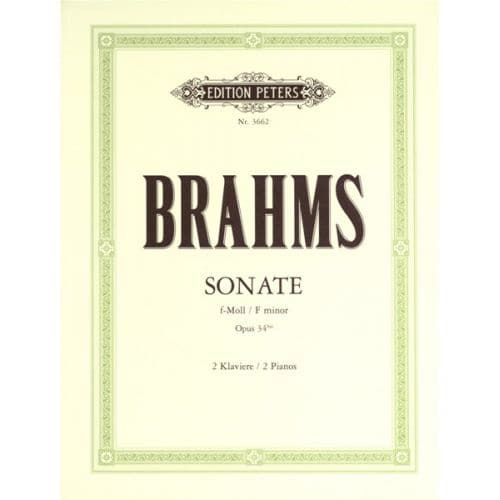 BRAHMS JOHANNES - SONATA IN F MINOR OP.34B - PIANO 4 HANDS