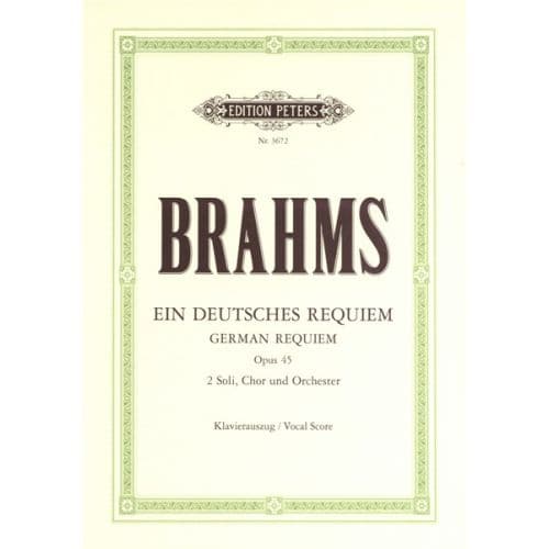 BRAHMS JOHANNES - EIN DEUTCHES REQUIEM OP. 45 - MIXED CHOIR (PAR 10 MINIMUM)