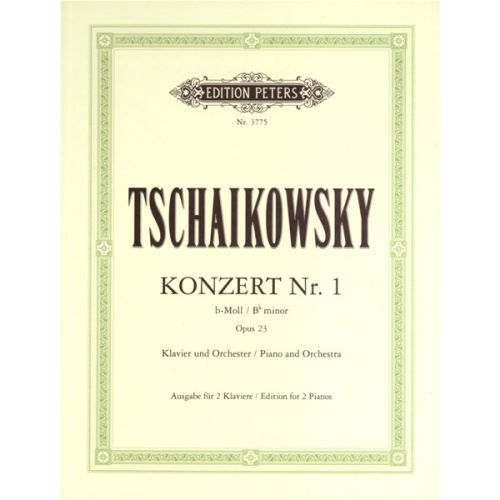EDITION PETERS TCHAIKOVSKY PYOTR ILYICH - CONCERTO NO.1 IN B FLAT MINOR OP.23 - PIANO 4 HANDS