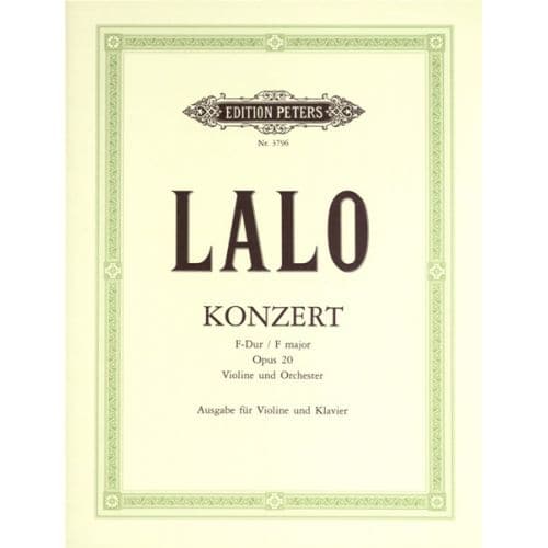 LALO EDOUARD - CONCERTO NO.1 OP.20 - VIOLIN AND PIANO
