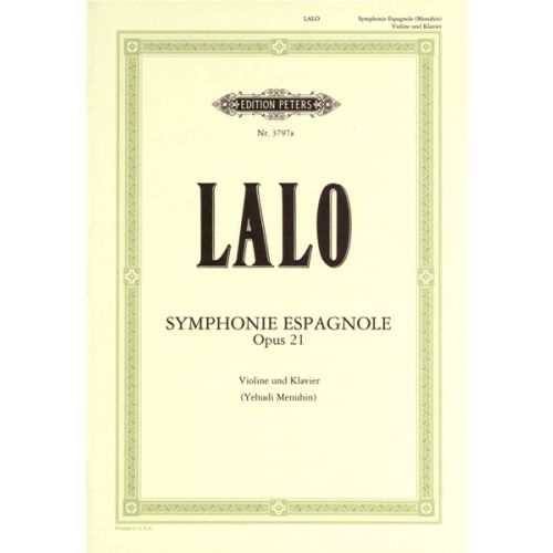 LALO EDOUARD - SYMPHONIE ESPAGNOLE OP.21 - VIOLIN AND PIANO