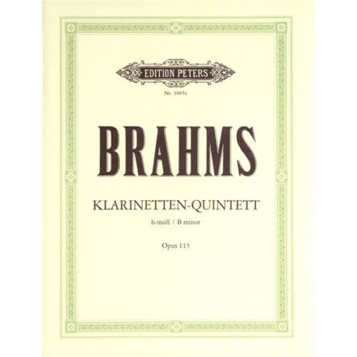 BRAHMS JOHANNES - QUINTET IN B MINOR OP.115 - CLARINET(S) AND OTHER INSTRUMENTS