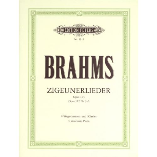 BRAHMS JOHANNES - ZIGEUNERLIEDER OP.103/112 - VOCAL SCORE (PAR 10 MINIMUM)