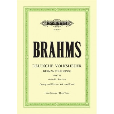 BRAHMS JOHANNES - SELECTION OF 20 GERMAN FOLK SONGS - VOIX HAUTE & PIANO