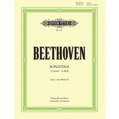 EDITION PETERS BEETHOVEN L.V. - SONATINA D-MOLL - VIOLONCELLE & PIANO