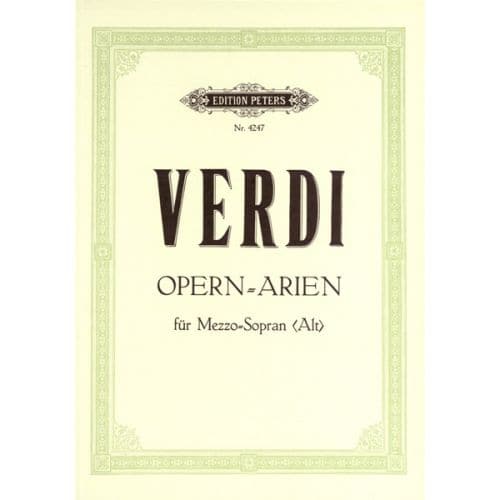 VERDI GIUSEPPE - 7 MEZZO-SOPRANO ARIAS - VOICE AND PIANO (PER 10 MINIMUM)